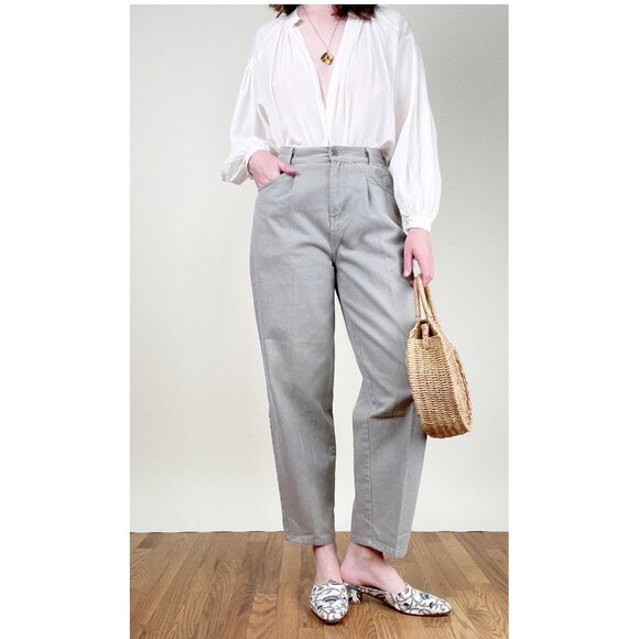 Vintage High Rise Waisted Denim Jean Pants Straight Wide Leg Coastal Old Money - Picture 7 of 7